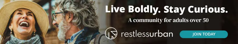 RestlessUrban banner promoting stories, news and tools for adults over 50.