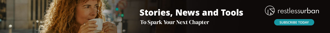 RestlessUrban banner promoting stories, news and tools for adults over 50.